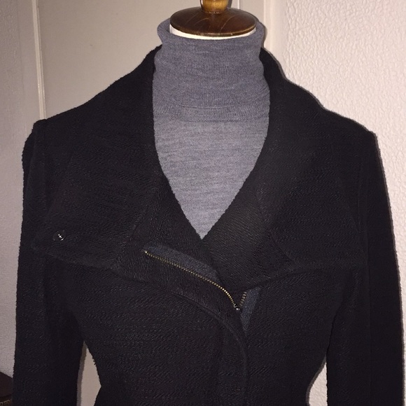 BLK ANNTAYLOR LOFT MOTO JACKET SZ12 - Picture 2 of 8